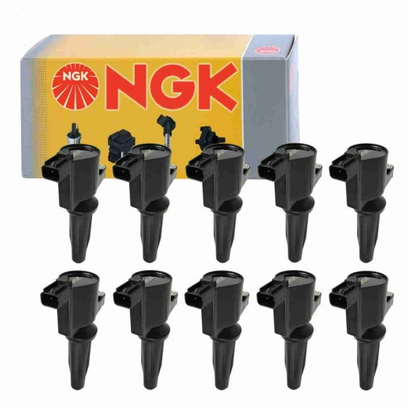 10 pc NGK 48979 Ignition Coils for 178-8521 2505-335224 36-8197 673-6202 921-2141 9E5Z-12029-A DG522 E1121 GN10507 IC724 UF-621 UF621 Spark Plug Wire Boot