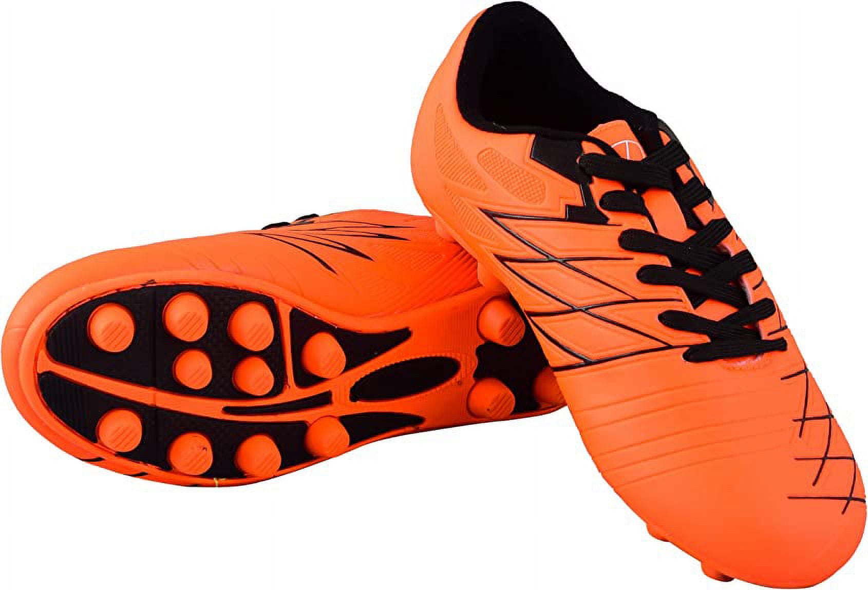 Vizari Unisex-Kid's Youth and Junior Boca Firm Ground (FG) Soccer Shoe | Color - Orange / Black | Size - 7.5