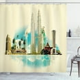 thumbnail image 1 of Ambesonne East Shower Curtain, East Kuala City Palms, 69"Wx84"L, Multicolor, 1 of 3