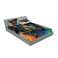 thumbnail image 2 of Ambesonne Tribal Fitted Sheet & Pillow Sham Set, Grunge Tribal, Queen, Multicolor, 2 of 2