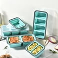 thumbnail image 3 of Silicone Freezer Tray with Lid, 1 Cup / 2 Cup 4 Compartment Soup Freezer Container, BPA-Free Large Ice Cube Tray for Whiskey, Stackable Easy Release Oven Safe Meal Prep Storage, 3 of 12