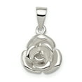 thumbnail image 1 of 925 Sterling Silver Rose Shaped Pendant, 1 of 2