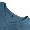 thumbnail image 5 of FRSASU Men's Casual Cotton T-Shirts V Neck Fashion Casual Short Sleeve Gym Athletics T-Shirts Navy, 5 of 8