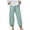 Mint Green, variant on fartey Cotton Linen Pants for Women with Pockets Elastic Waist Loose Fit Pant Breathable Casual Solid Color Tulip Hem Trousers