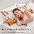 thumbnail image 6 of Orange Pumpkins Fall Body Pillow Cover 20x54, Thanksgiving Eucalyptus Leaves Wooden Decorative Pillowcase with Zipper, Microfiber Pillow Protector, Soft Breathable Long Lumbar Pillowcases for Women, 6 of 9