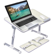 Adjustable Tray Table Lap Desk Fits up to 17-Inch Laptop, Medium, 12"x20", Cream