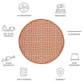 thumbnail image 6 of Safavieh Courtyard Ariana Geometric Indoor/Outdoor Area Rug, Terracotta/Cream, 6'7" x 6'7" Round, 6 of 10