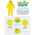thumbnail image 6 of Spongebob Kids Fleece Onesie Yellowe Sizes 6-14, 6 of 6