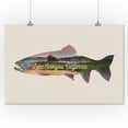 thumbnail image 2 of Lake Siskiyou, California, Double Exposure Trout, Contour Press (16x24 Giclee Gallery Art Print, Vivid Textured Wall Decor), 2 of 3