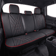 thumbnail image 5 of EKR Custom Fit Chevy Silverado Front Seat Covers for 2019-2024 Silverado 1500 Reg Cab,2020-2024 Silverado 2500 Reg Cab,2021-2024 Silverado 3500 Reg Cab- Leather(Black with Red Trim), 5 of 7