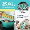 thumbnail image 4 of 1/2 Cup Silicone Freezer Molds with Lid, Soup Container Style Ice Cube Trays for Freezer - for freezing Soup Sauce Broth Leftovers, Dishwasher & Oven Safe 2 Pack, 4 of 6