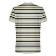thumbnail image 2 of Lmnyox Men's Short Sleeve T Shirt Casual Striped Print Crew Neck Tee Big and Tall Summer Beach Shirts Tops, 2 of 5