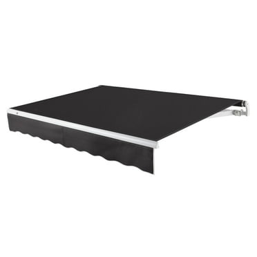 Awntech 14 Ft Maui Left Motorized Heavy Duty Patio Retractable Awning (168in x 9.25in x 120in), Black