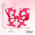 thumbnail image 5 of 6 Inch Grosgrain Hair Bow Hair Clip for Girls- Large Dots, 5 of 5