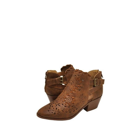 - Qupid Montana 07 Women's Woven Perforated Western Booties