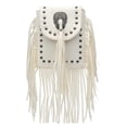 thumbnail image 3 of gcong Studded Fringe Crossbody Messenger Bag Soft Boho Casual Purse For Phone And, 3 of 5