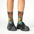 thumbnail image 5 of Uemuo Robot and Monsters Printed Kids Boys Socks Seamless Crew Socks Crazy Funny Athletic Sport Socks for Children, 5 of 6