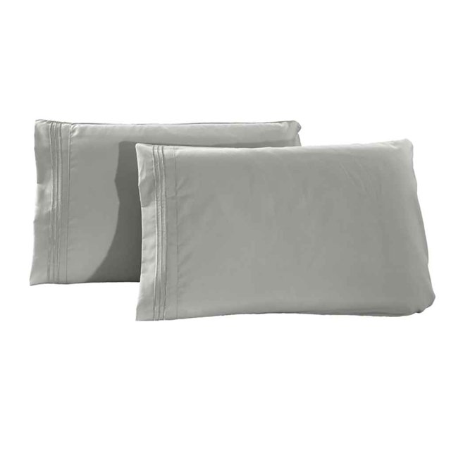Inteprter 2 uds., fundas de almohada sólidas, fundas de fundas de almohada, juego de fundas de cojín rectangulares Juegos de cama gris 50*101cm Inteprter JJ13689-10