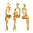 thumbnail image 1 of 3 estatuas de pensamiento moderno, figura de estatuilla, artesanía, colección de arte de personajes, decorativa para estantería de mesa, adorno de perfecl Figura Pensador abstracto, 1 of 8