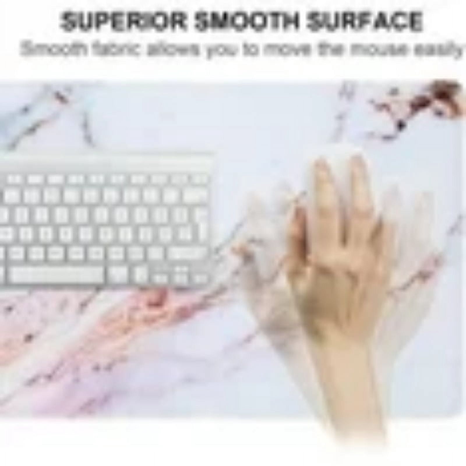 Desk Mat, Gaming Mouse Pad Large, XL Mousepad, Keyboard Mat with Non Slip Base, Extended Laptop Desk Pad Matt, Computer Mat for Office Vanity Desktop Table Writing, Pink Marble