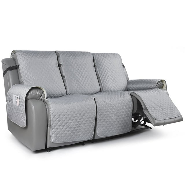 JUNWELL Housse de Causeuse Inclinable, Housse de Sofa Inclinable Lavable, Protège-Meubles pour Chiens de Compagnie, Gris Bleuâtre