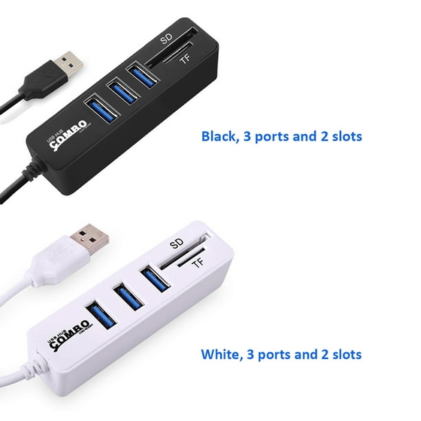 Acheter Micro USB Hub Combo 2.0, lecteur de cartes à 3 Ports
