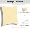 thumbnail image 5 of Easy-Going 10' x 13' Beige Rectangle Shade Sail, Easy to Clean, 5 of 7