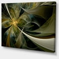 thumbnail image 2 of Gold and Silver Large Fractal Flower - Floral Canvas Art Print, 2 of 3
