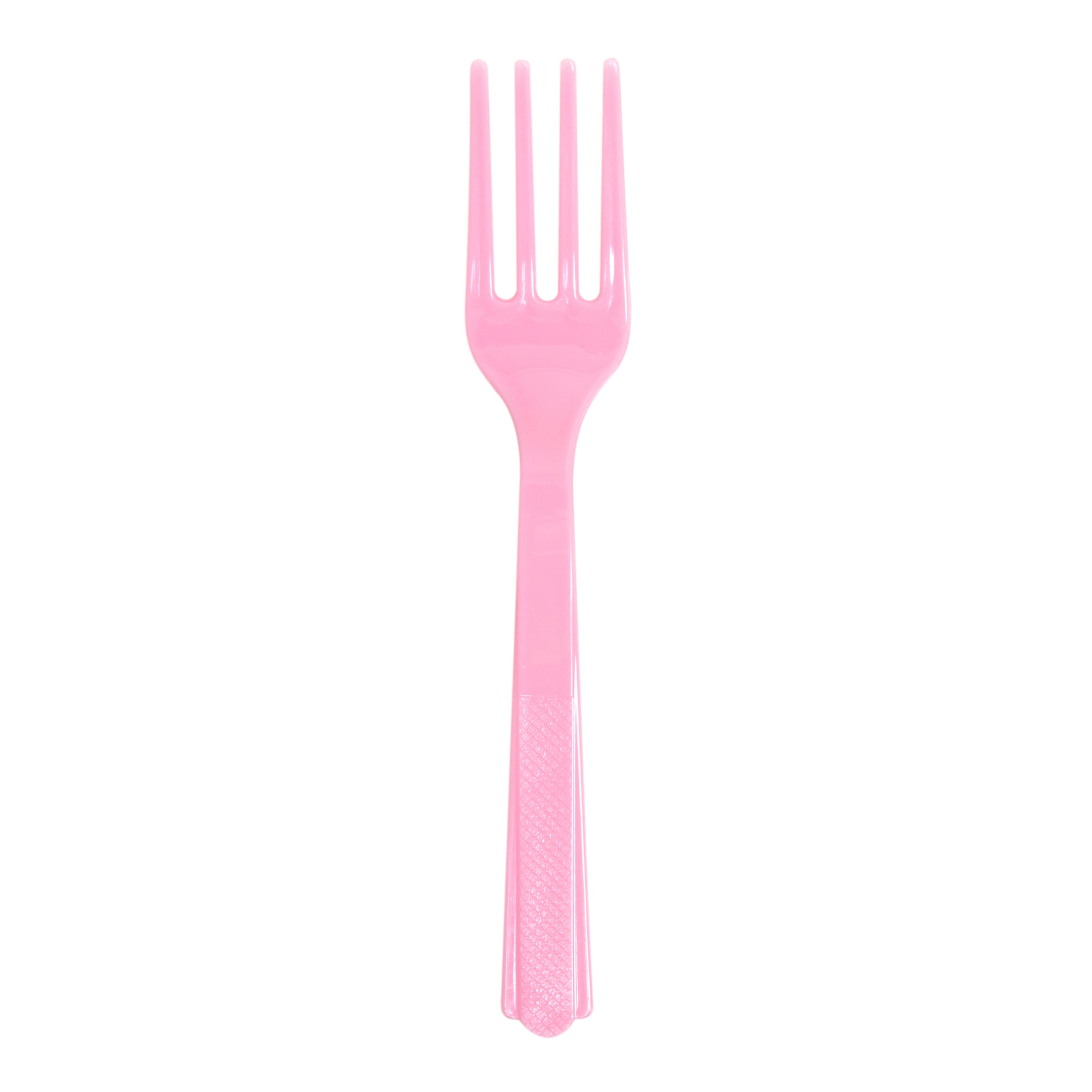 Way To Celebrate! Light Pink Plastic Forks, 24ct