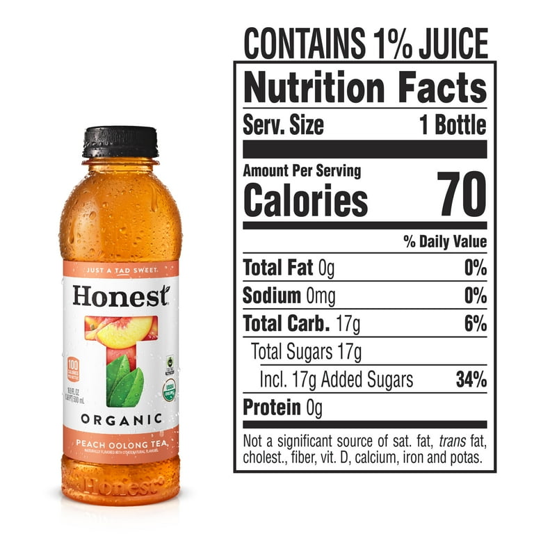 Honest Tea Organic Peach, 16.9 Fl. Oz. 