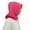 Hot Pink, variant on Hooded Scarf Hat for Women Knitted Neck Warmer Pullover Balaclava with Drawstring Winter Warm Outdoor Hoodie Beanie Cap