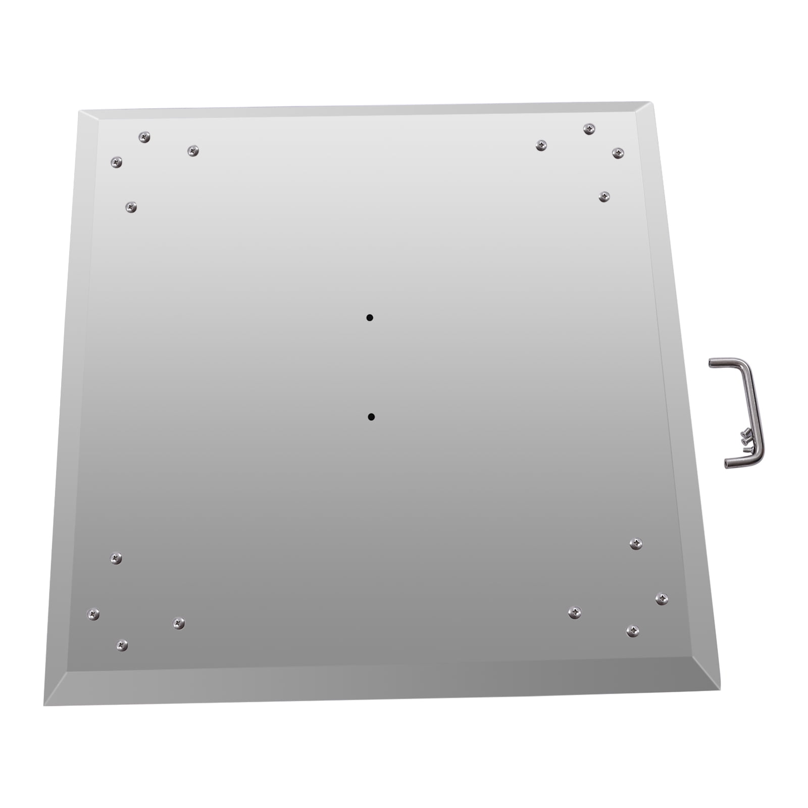 61*61*61cm Silver Square Stainless Steel Outdoors Fire Pit Heat Deflector Pushes Heat Down and Out with Carrying Handle