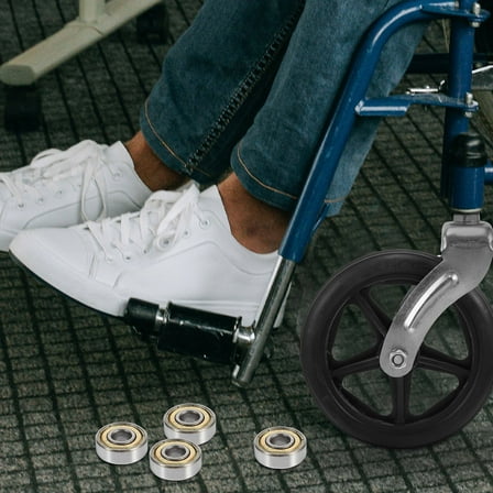 Beaupretty 4Pcs Wheelchair Front Wheel Bearing Silver Steel Manual Wheelchair Accessories