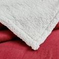 thumbnail image 5 of Sherpa Throw Blanket Super Soft Flannel Reversible Ultra Plush Fleece TV Blanket Wine 60x80, 5 of 7