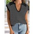 thumbnail image 5 of Summer Sweaters for Women 2025 V Neck Cap Sleeve Tops Sleeveless Clothes Sweater Vest Black XL, 5 of 6
