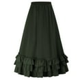 thumbnail image 4 of Utoimkio Women's Vintage Stretch High Waist Gothic Pleated Skirts A-Line Flared Midi Skirts, 4 of 6