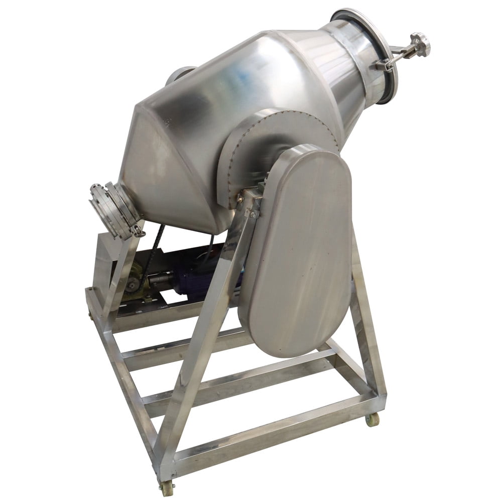 60L Drum Dry Powder Mixer Metal Metallurgy Powder Blender Particle Mixing Machine 110V Stainless Steel