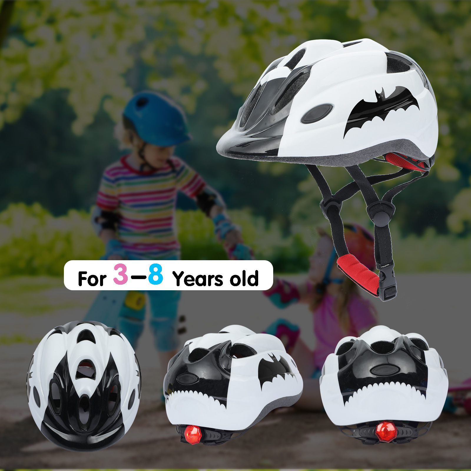 Atphfety Kids Bike Helmet Set with LED Light photo 2