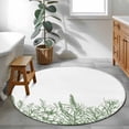 thumbnail image 3 of Round Rugs 4Ft, Green Botanical Round Area Rug Washable Indoor Throw Carpet, Pastoral Spring Floral Summer Soft Non Slip Circle Rug for Kitchen Nursery Room Home Decor Aesthetic, 3 of 8