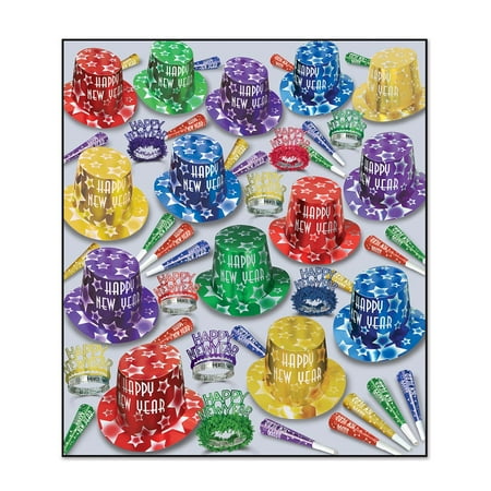 Beistle The Gem-Star Deluxe Kit For 100 People for New Year's Eve