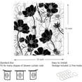 thumbnail image 5 of Black and White Floral Shower Curtains, Garden Flowers Aesthetic Bathroom Decor Shower Curtain Sets, Waterproof Polyester Fabric Bath Curtain with Hooks 72" x 72", 5 of 6