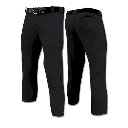 Girls Stinger Softball - Champro Tournament Girls Softball Pant, Black, Size Small