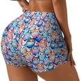 thumbnail image 1 of Fotbe Cartoon colorful cute cat Shorts Sin Costuras – Shorts Deportivos de Cintura Alta para Mujer, Elásticos para Gimnasio, Yoga, Running o Ciclismo-X-Large, 1 of 8