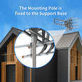 thumbnail image 6 of 350°Rotation UV Dual Frequency 45-860MHz 22-28dB Open Antenna, Silver Gray, 6 of 14