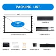 thumbnail image 4 of Florascent 180" Projector Screen with Stand, Portable Projection Screen 16:9 4K HD Movie Screen for Outdoor Indoor Home Theater, 4 of 10