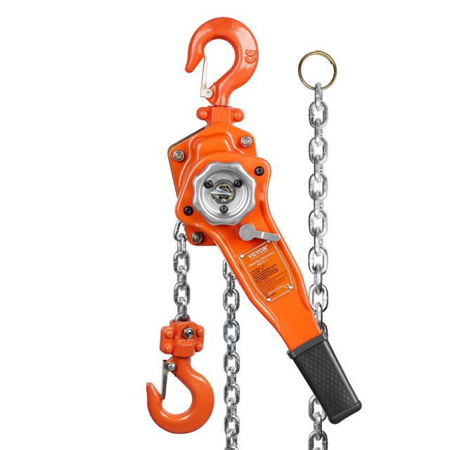 Elevador manual de cadena con palanca VEVOR, 3/4 toneladas, 750 kg, 5 m, G80, acero