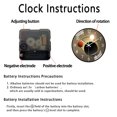 thumbnail image 4 of Arsvita Wall Clock 8 Inch Round Black and Gold Wall Clock for Bedroom Quiet Analog Clock for Wall, Battery Powered, 4 of 7