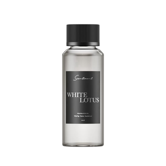 Scentiment White Lotus Fragrance Oil – 120ml | Luxury Aromatherapy Diffuser Oil | Notes of Wild Fig, Vetiver, Almond, Sandalwood, Cedarwood & Amber