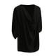 thumbnail image 3 of Blusa de manga corta suelta de color sólido de chifón de verano para mujer Pompotops hkajfhjk471936, 3 of 3