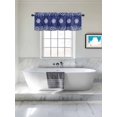 thumbnail image 4 of Navy Winter Snowflakes Valances for Windows, Plant Pine Branch Minimalist Light Filtering Window Treatment Valances, Rod Pocket Small Curtains for Kitchen/Bathroom, 42"x18", 4 of 9